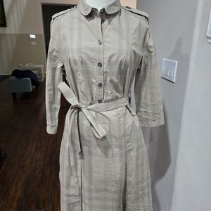 Burberry Beige Long Sleeve Dress